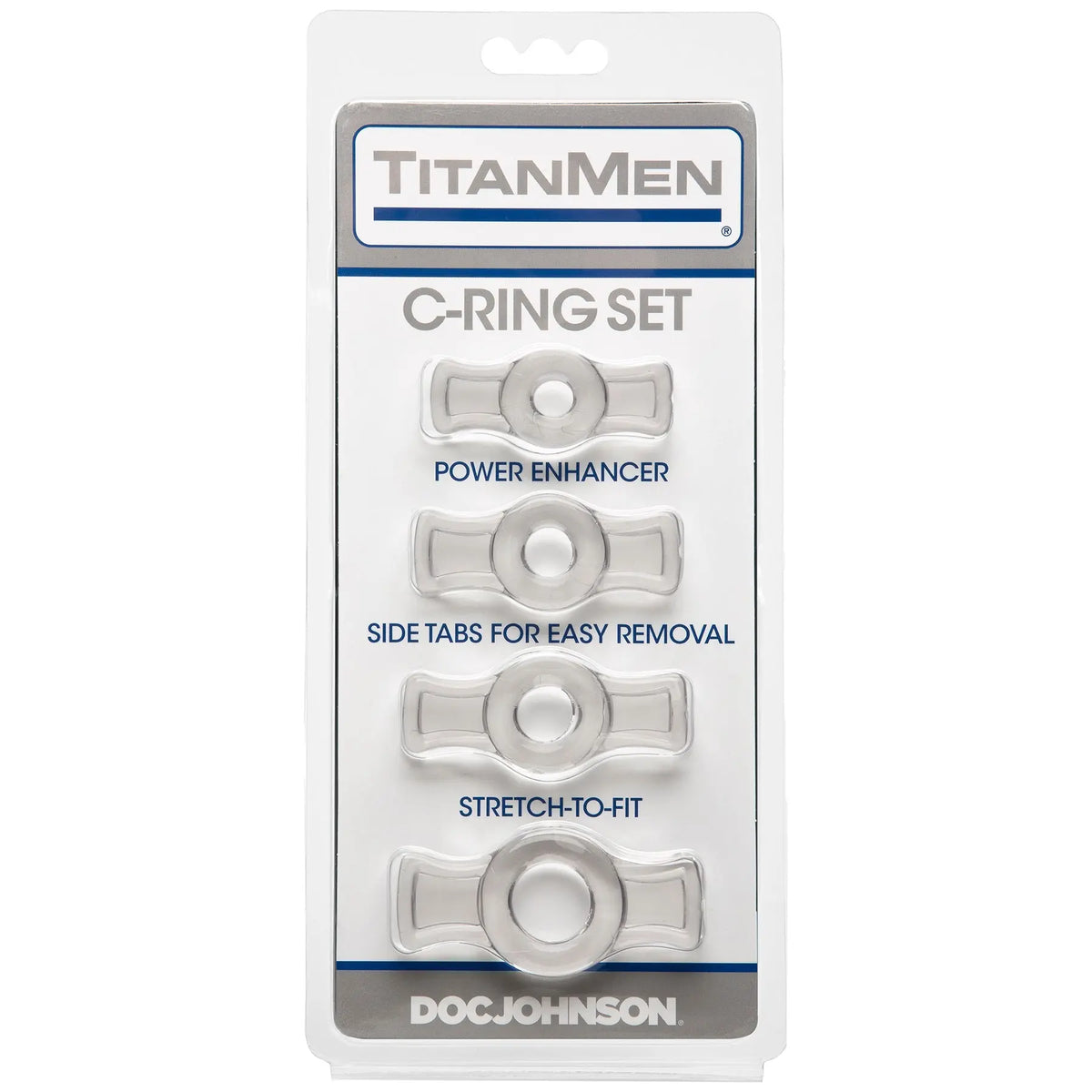 Titanmen Tools Cock Ring Set - Clear – body-safe materials | Fu'Cha Exotics