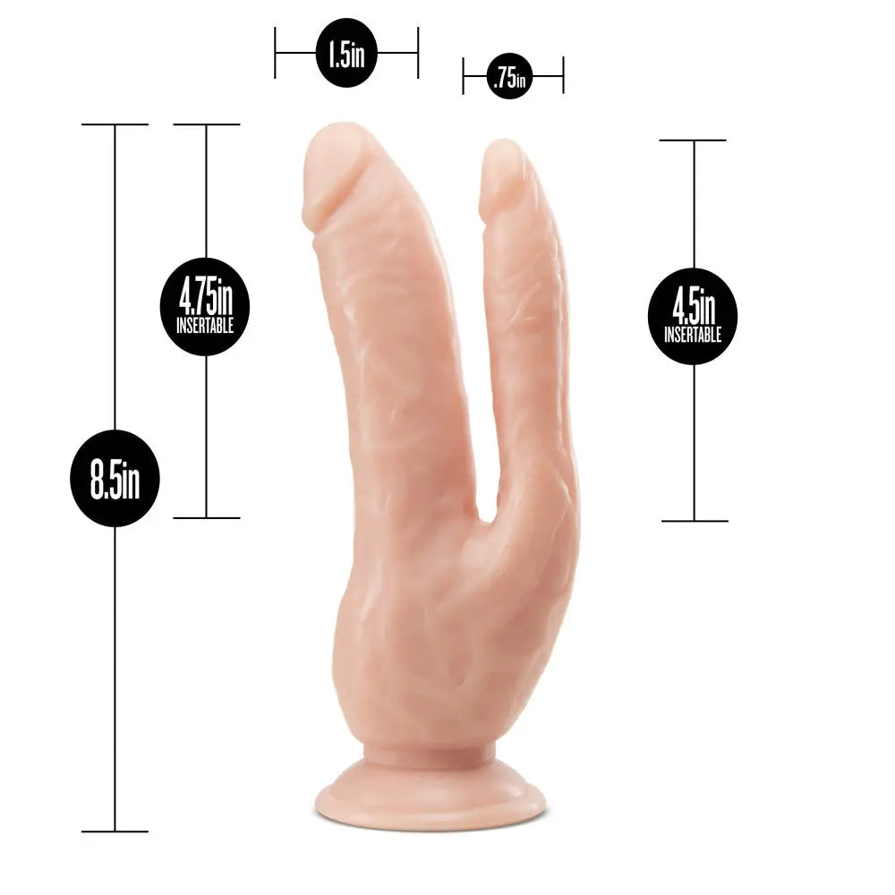 Dr. Skin - 8 Inch Dp Cock - Vanilla – body-safe materials | Fu'Cha Exotics