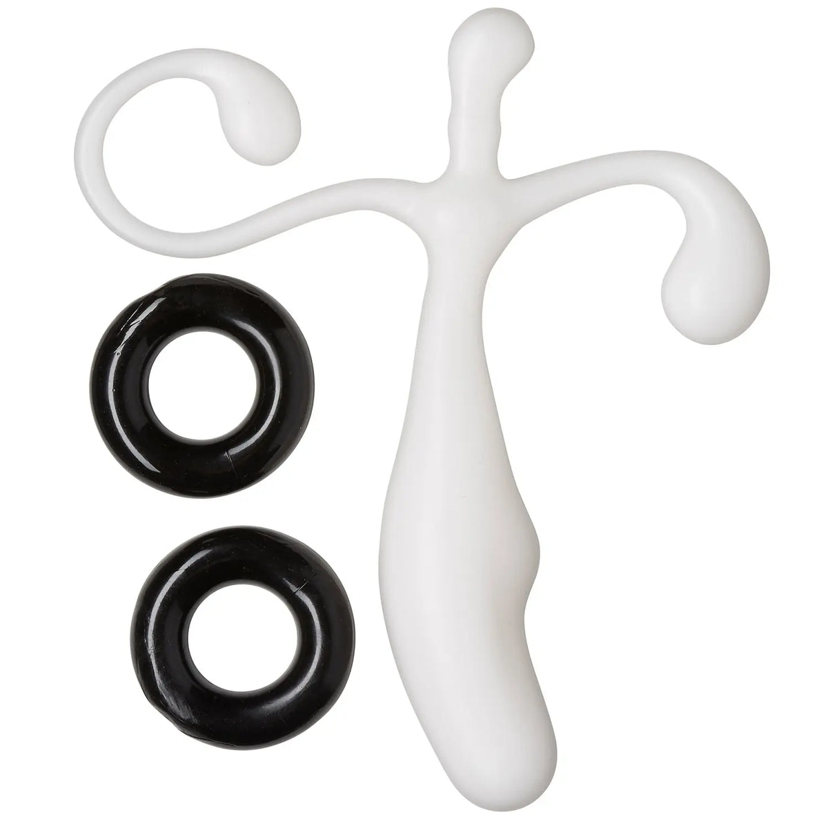 Prostate Stimulator Kit White W/c Rings – body-safe materials | Fu'Cha Exotics