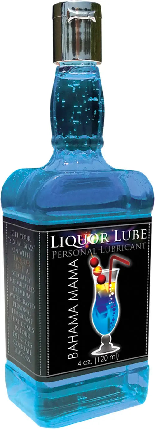 Blue Bahama Mamma personal lubricant bottle with flip-top cap, 4 fl oz