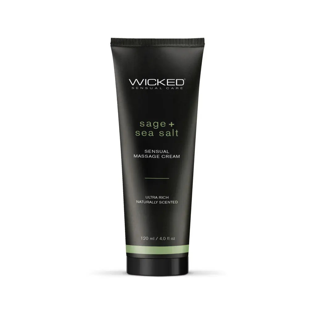 Sage and Sea Salt - Scented Sensual Massage Cream - 4 Oz – body-safe materials | Fu'Cha Exotics