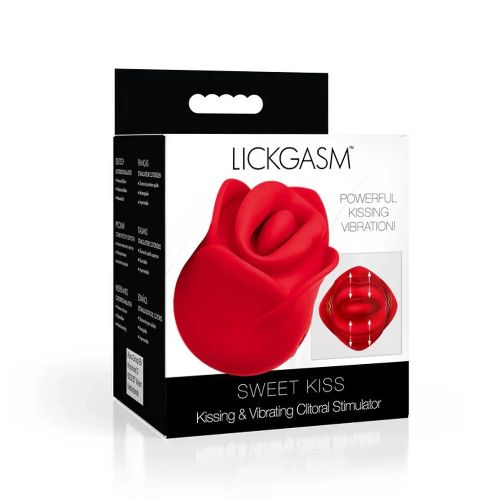 Sweet Kiss Kissing & Vibrating Clitoral Stimulator - Red – body-safe materials | Fu'Cha Exotics