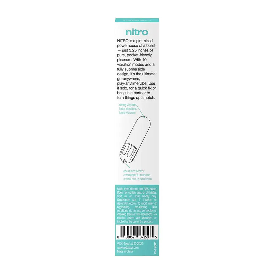 Nitro Rechargeable Bullet - Turquoise – body-safe materials | Fu'Cha Exotics