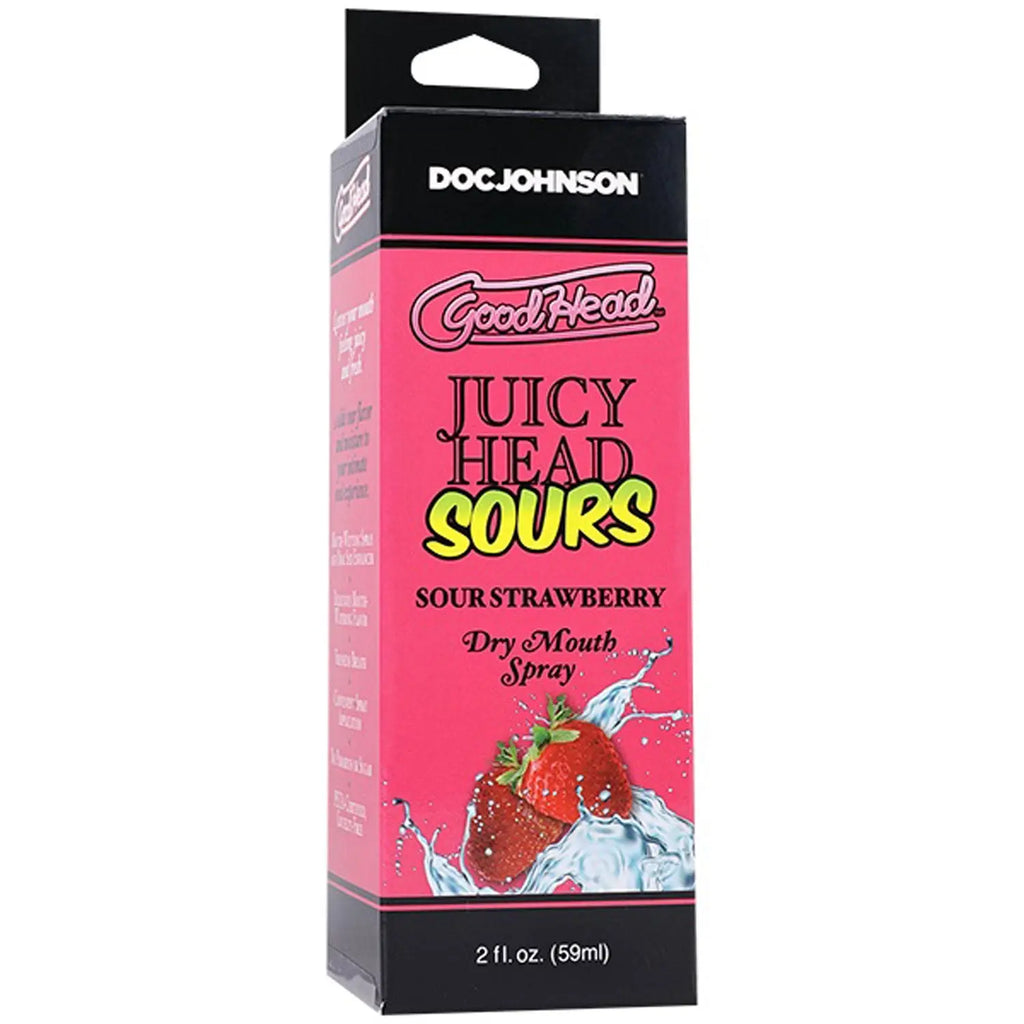 Goodhead Juicy Head Dry Mouth Spray Sour Strawberry 2 Fl Oz – body-safe materials | Fu'Cha Exotics