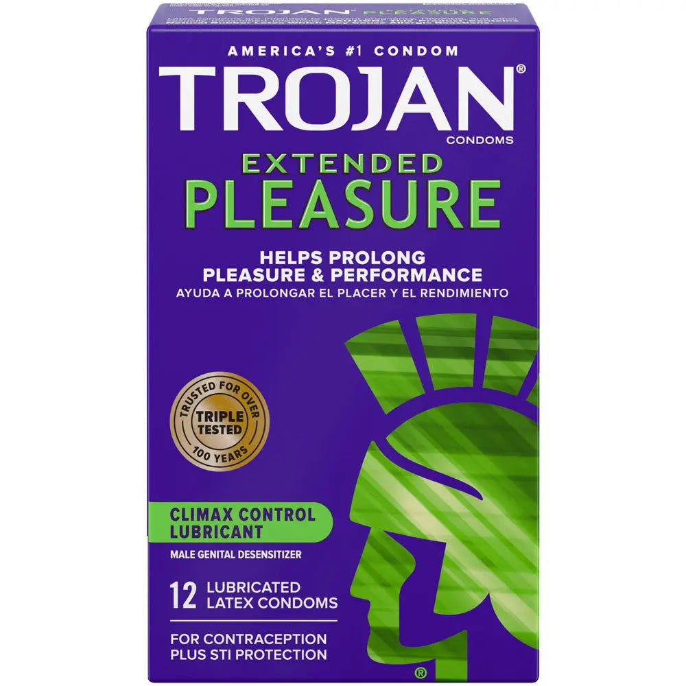 Trojan Pleasures Extended Pleasure - 12 Pack – body-safe materials | Fu'Cha Exotics