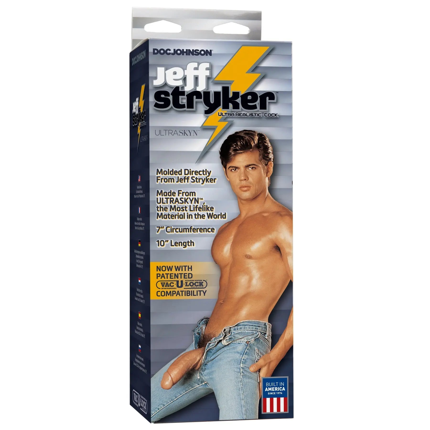 Realistic suction cup adult masturbator in retail box packaging
