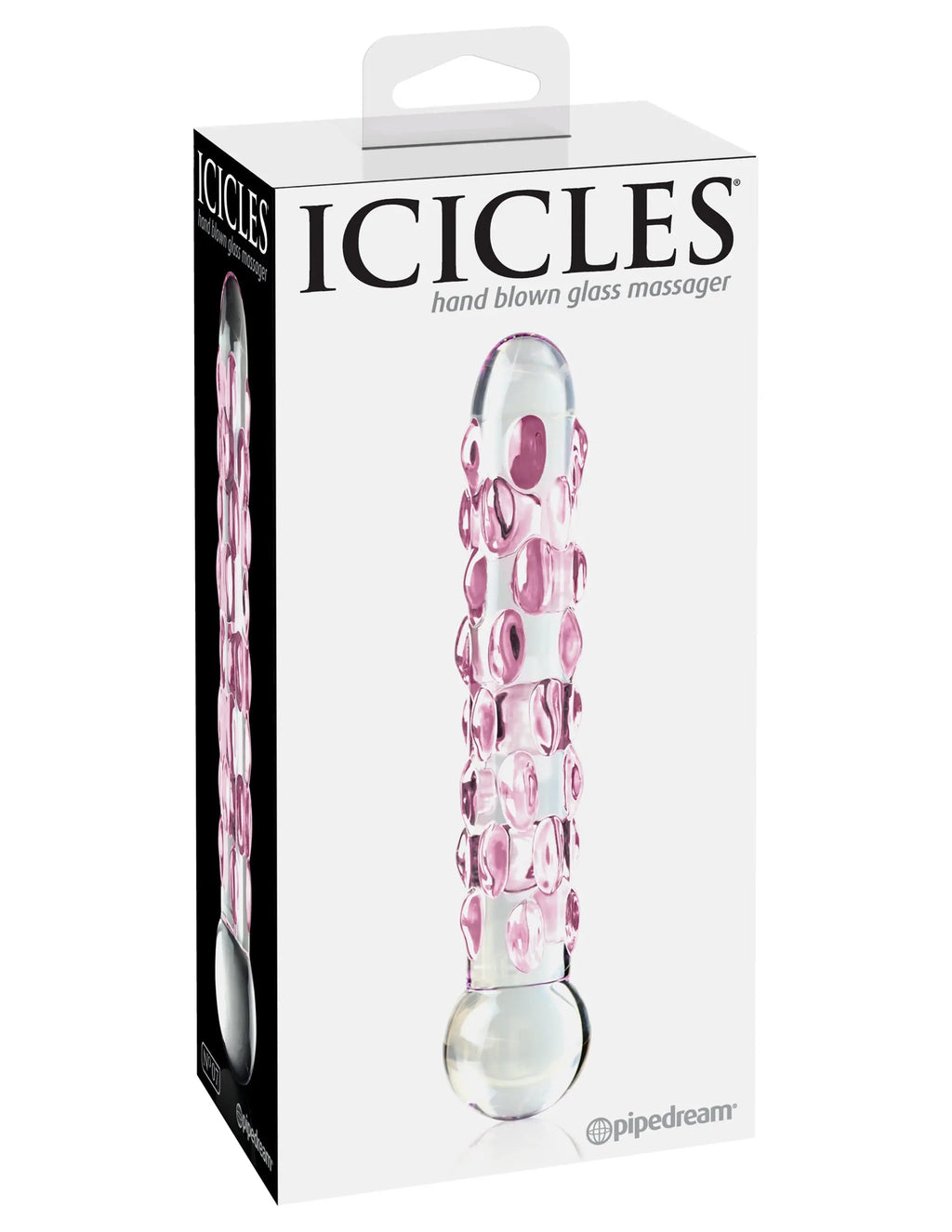 Icicles No. 7 - Clear / Pink – body-safe materials | Fu'Cha Exotics