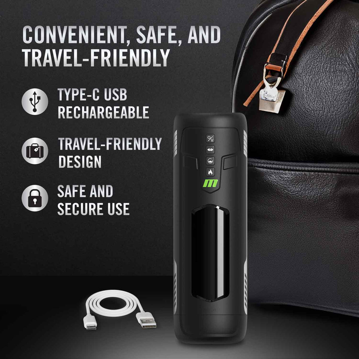 M for Men - Master Blaster - Black – body-safe materials | Fu'Cha Exotics