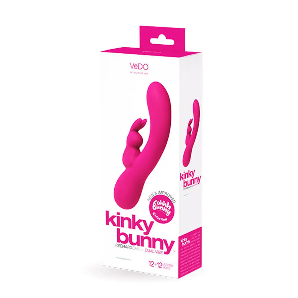 Kinky Bunny Plus Rechargeable Rabbit - Pink – body-safe materials USB-rechargeable | Fu'Cha Exotics
