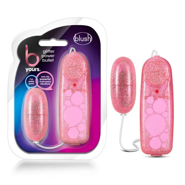 B Yours - Glitter Power Bullet - Pink – latex-free fully waterproof | Fu'Cha Exotics
