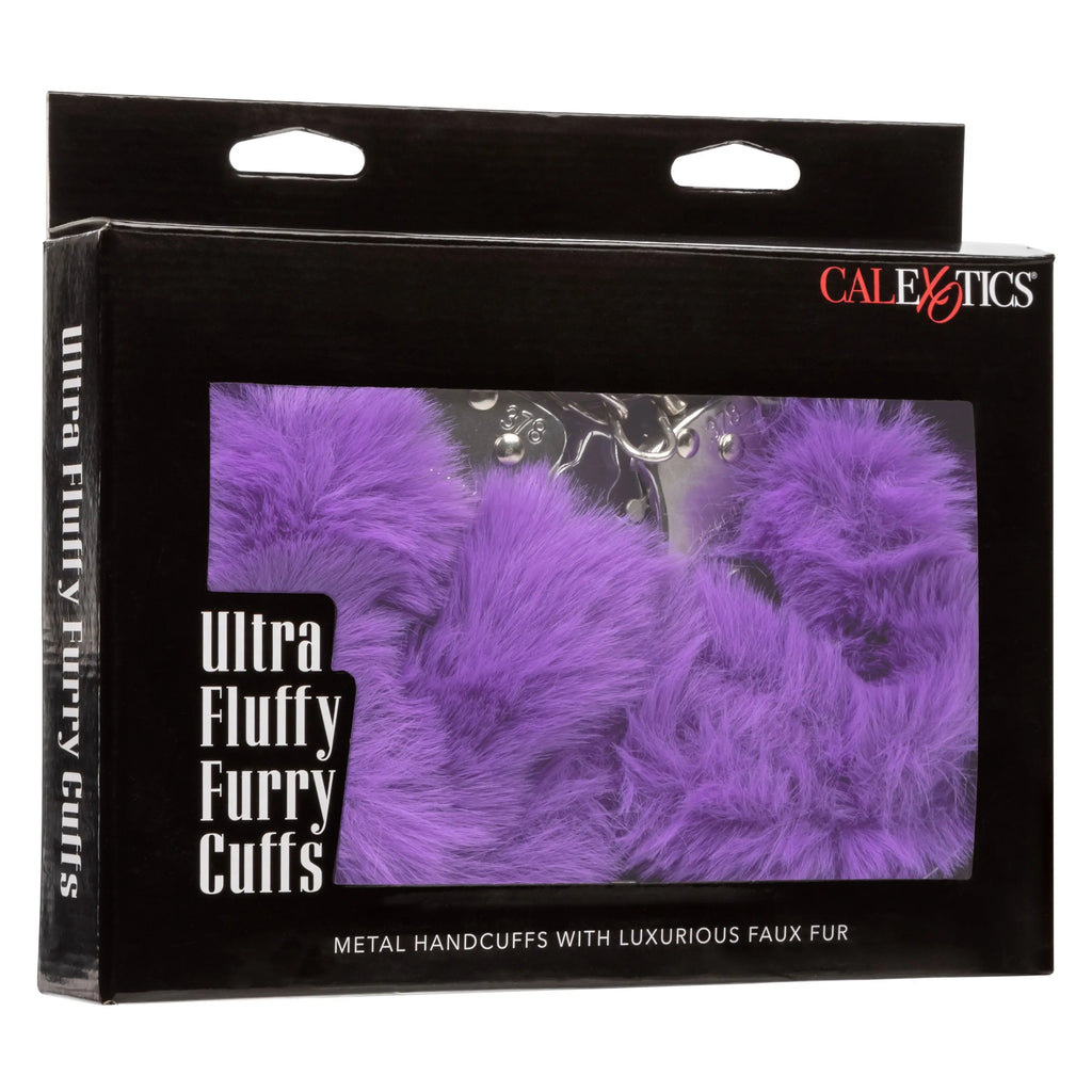Ultra Fluffy Furry Cuffs - Purple – body-safe materials | Fu'Cha Exotics
