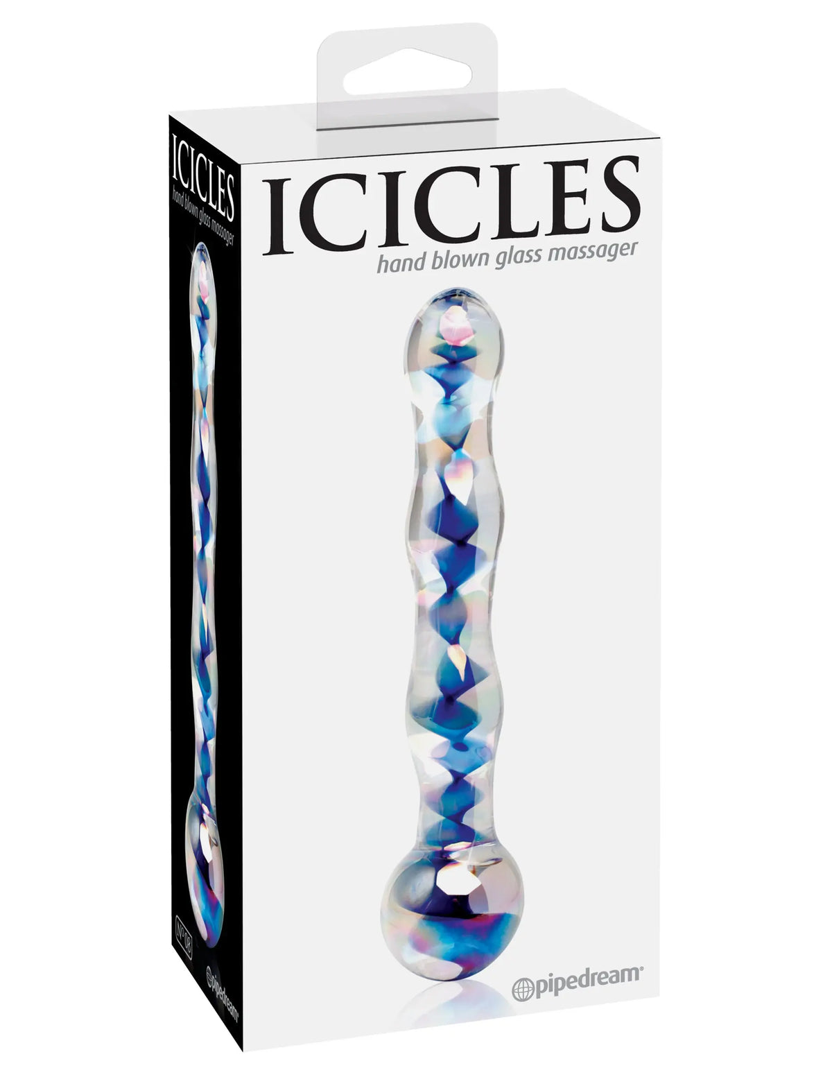 Icicles No. 8 - Clear / Blue – body-safe materials | Fu'Cha Exotics