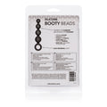 Black silicone booty beads with retrieval loop on display card