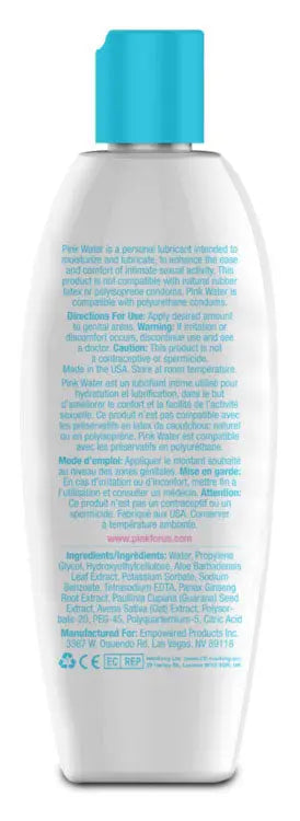 Pink Water Based Lubricant for Women 8 Oz Flip Top Bottle – body-safe materials | Fu'Cha Exotics