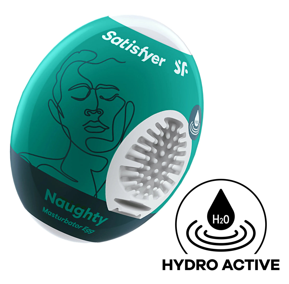 Satisfyer Masturbator Egg - Naughty - Dark Green – body-safe materials | Fu'Cha Exotics