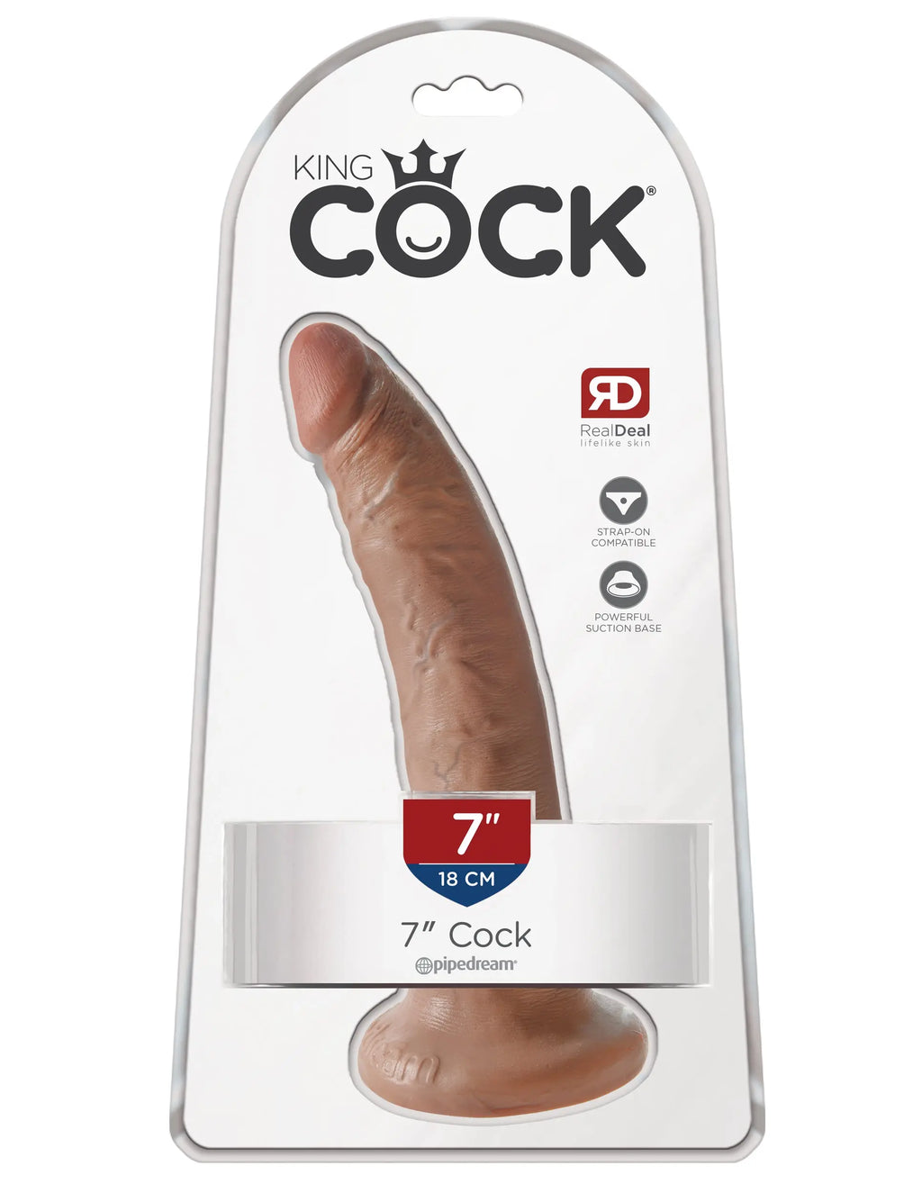 King Cock 7 Inch Cock - Tan – body-safe materials | Fu'Cha Exotics