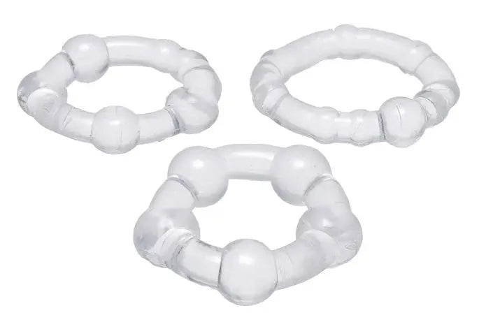 Performance Penis Ring Set of 3 - Clear – body-safe materials | Fu'Cha Exotics