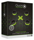 Hand and Ankle Cuffs With Hogtie - Glow in the  Dark