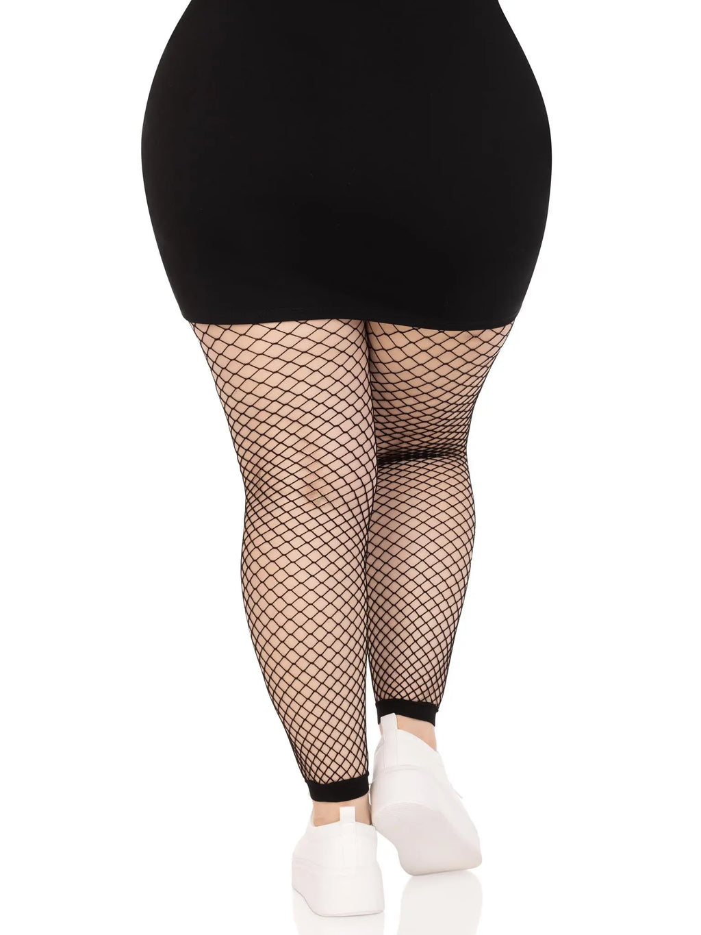 Industrial Net Footless Tights - 1x/2x - Black – body-safe materials | Fu'Cha Exotics