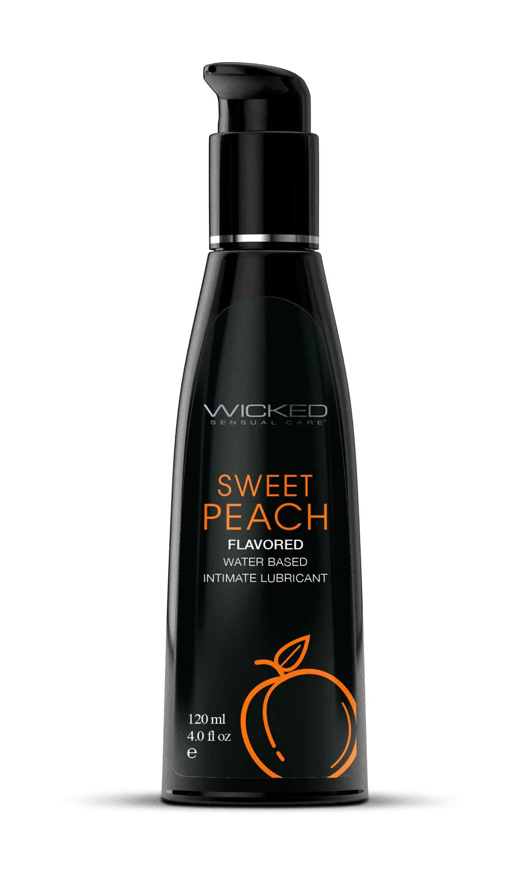 Aqua Sweet Peach Flavored Water Based Intimate Lubricant - 4 Fl. Oz. – body-safe materials | Fu'Cha Exotics