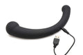 10x Vibra-Crescent Silicone Dual Ended Dildo - Black