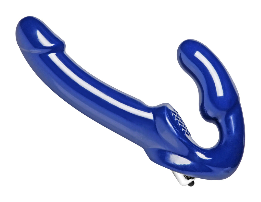 Revolver II Vibrating Strapless Strap on Dildo - Blue – body-safe materials fully waterproof | Fu'Cha Exotics
