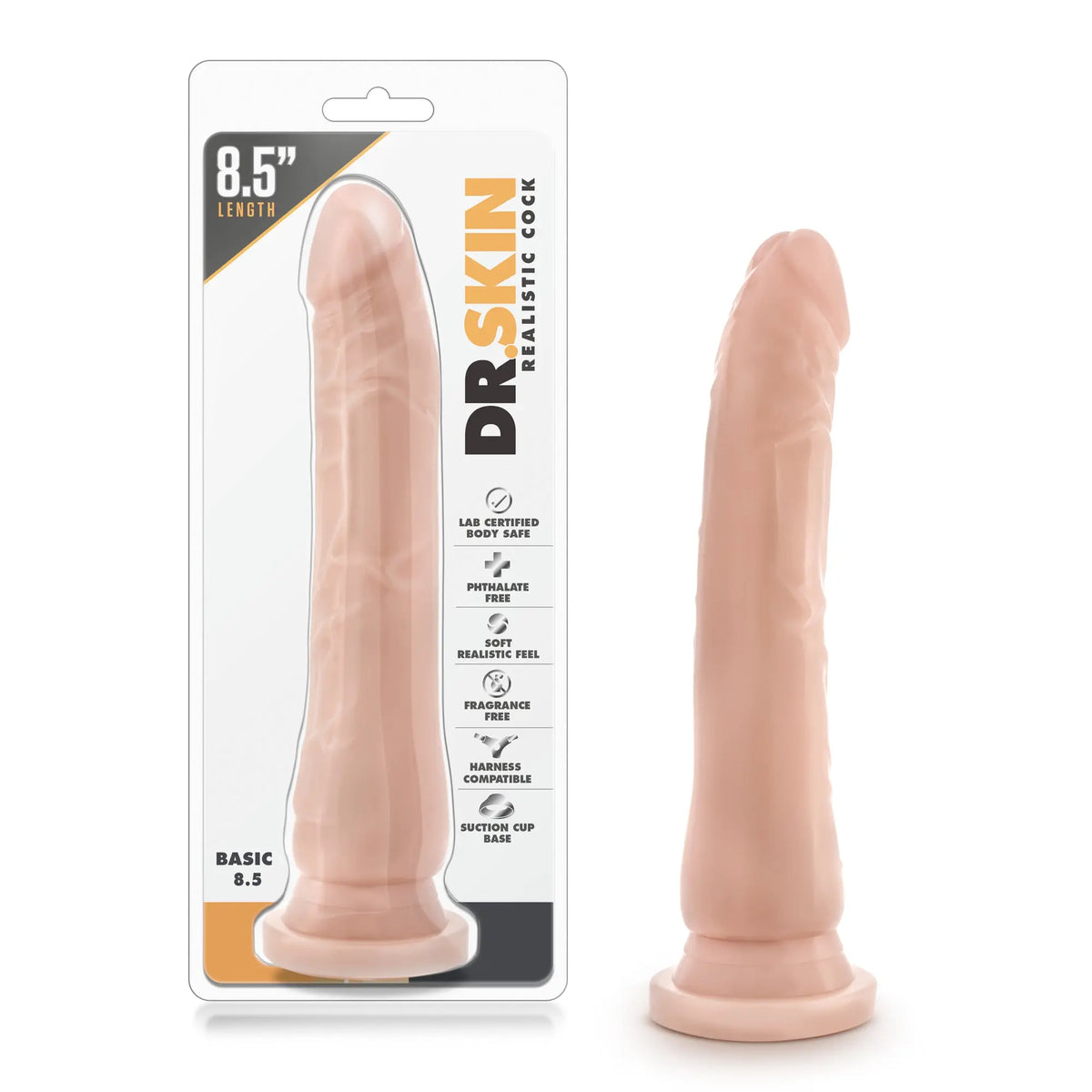 Dr. Skin - Realistic Cock - Basic 8.5 - Beige – body-safe materials | Fu'Cha Exotics