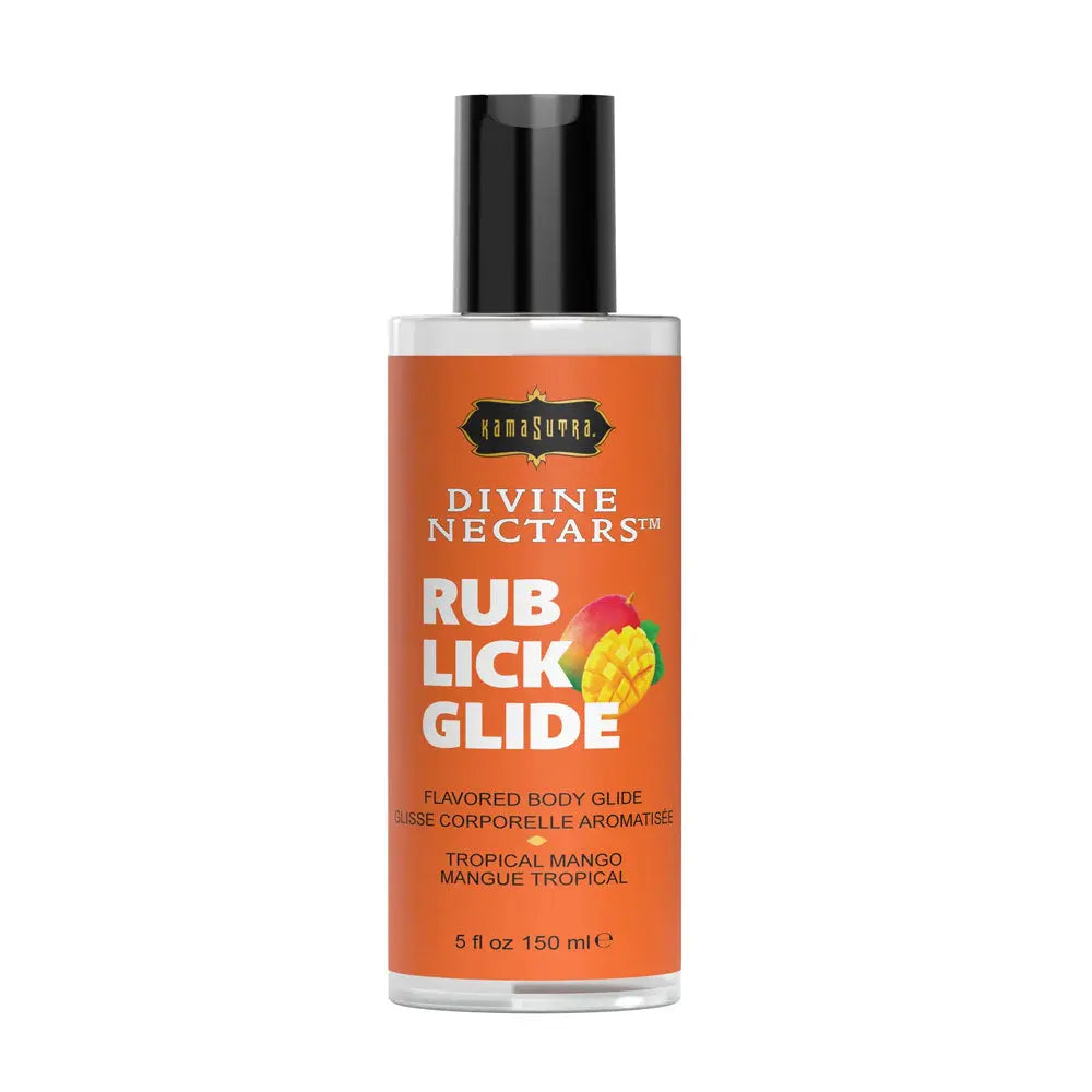 Divine Nectars Flavored Body Glide - Tropical Mango - 5 Fl Oz. 150ml – body-safe materials | Fu'Cha Exotics