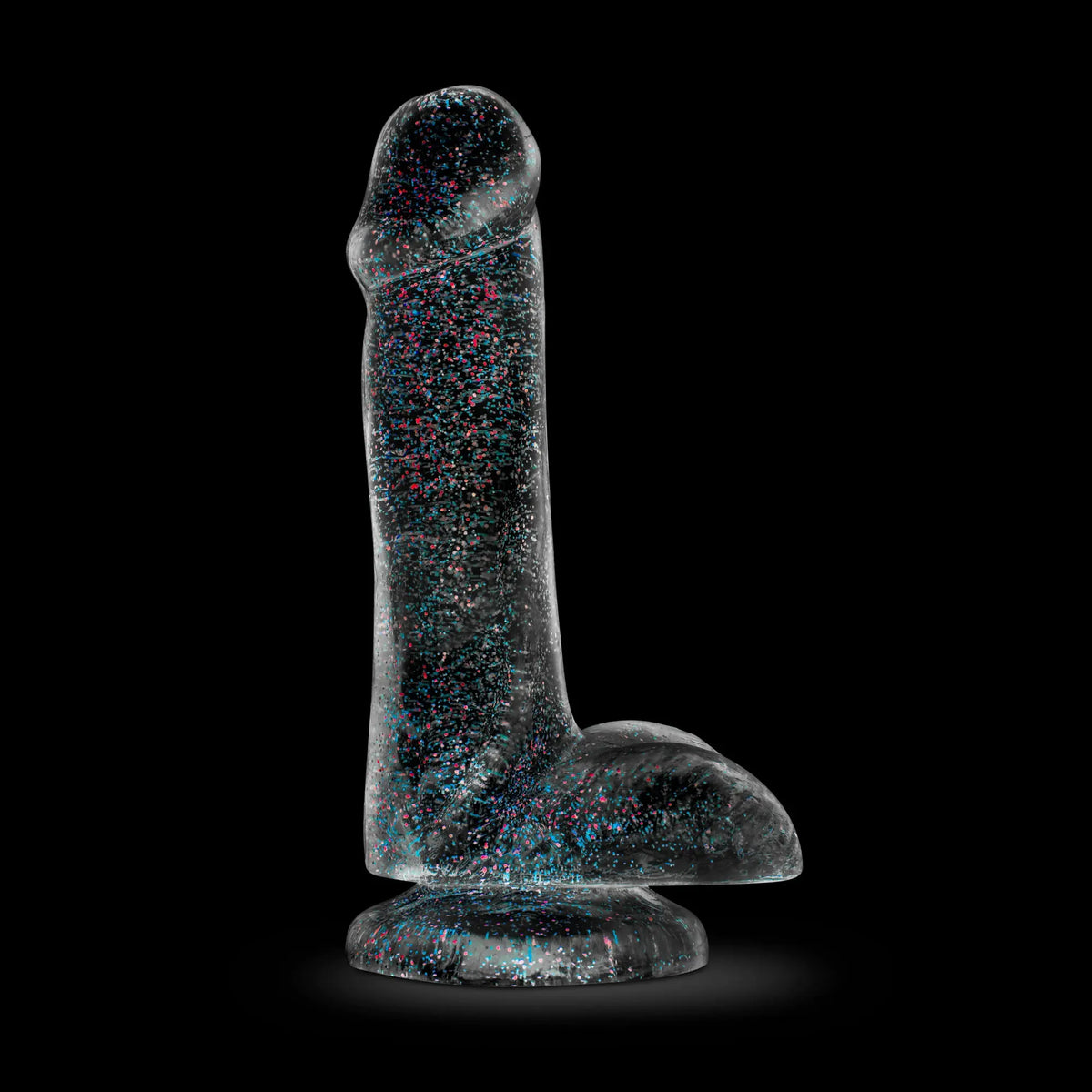 Naturally Yours - 6 Inch Glitter Cock - Sparkling Clear – body-safe materials | Fu'Cha Exotics