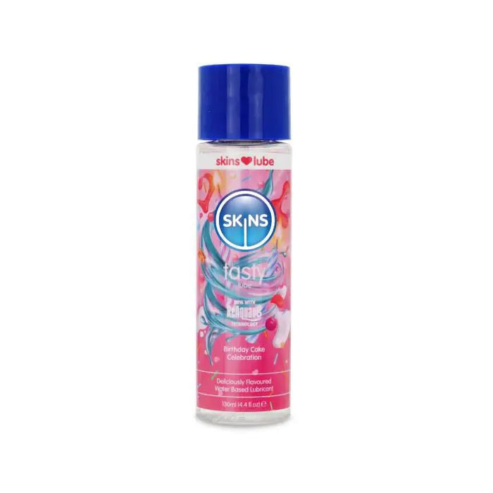 Skins Birthday Cake Water Based Lubricant 4.4 Fl Oz – body-safe materials | Fu'Cha Exotics