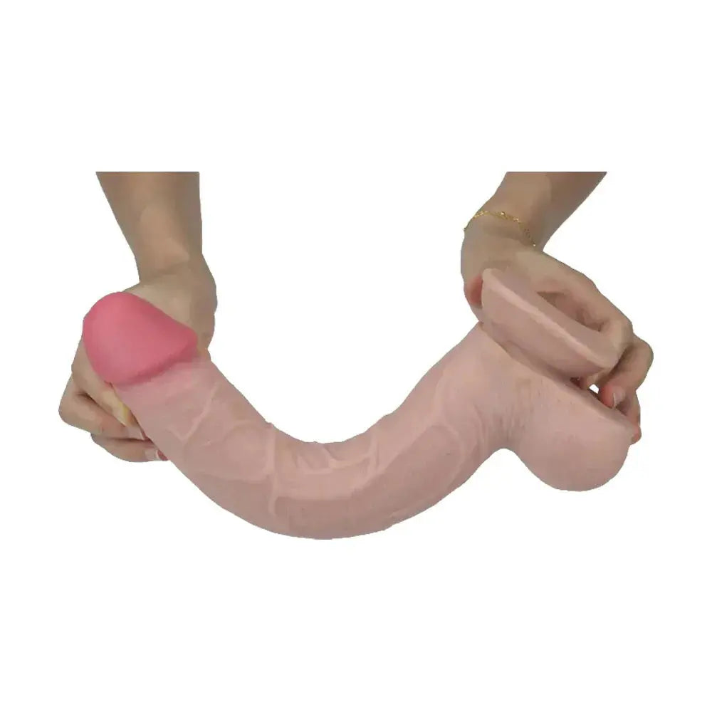 Real Skin 11 Dual Layer Dildo - Beige – body-safe materials | Fu'Cha Exotics