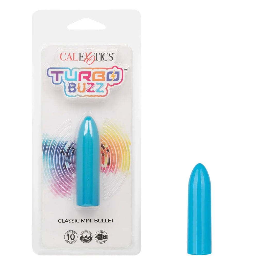 Turbo Buzz Classic Mini Bullet - Blue – body-safe materials | Fu'Cha Exotics
