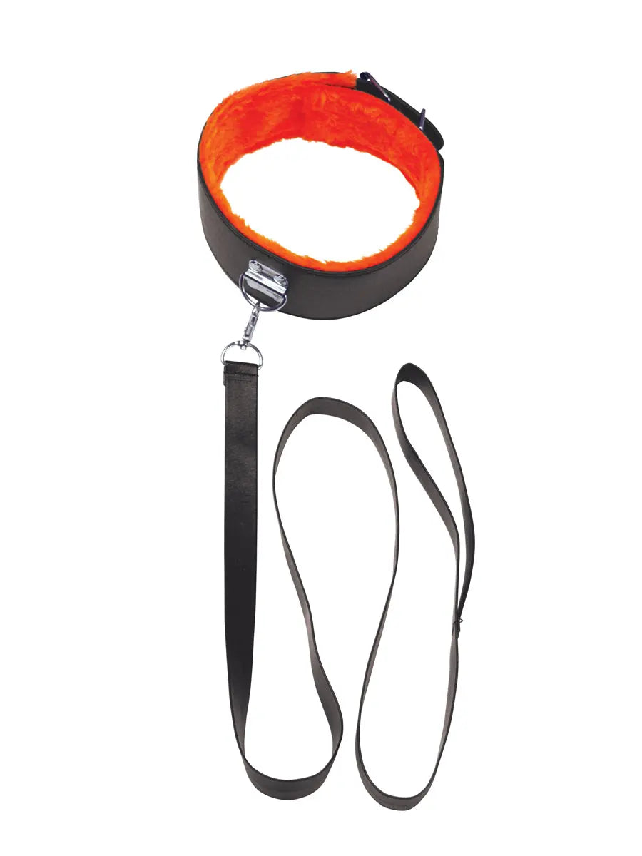 The 9's Orange Is the New Black Short Leash - Black – body-safe materials | Fu'Cha Exotics