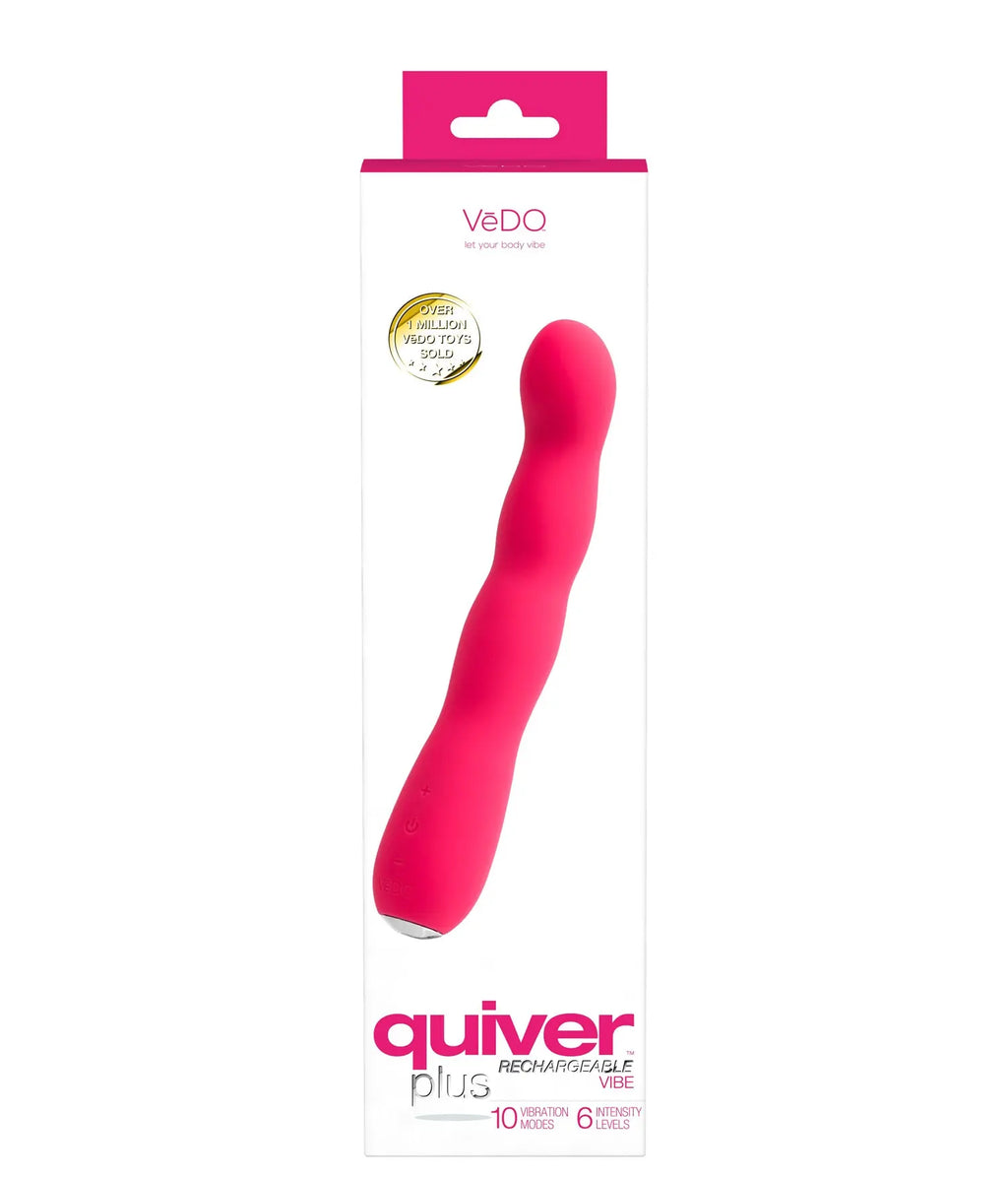 Quiver Plus Rechargeable Vibe - Pink – body-safe materials | Fu'Cha Exotics