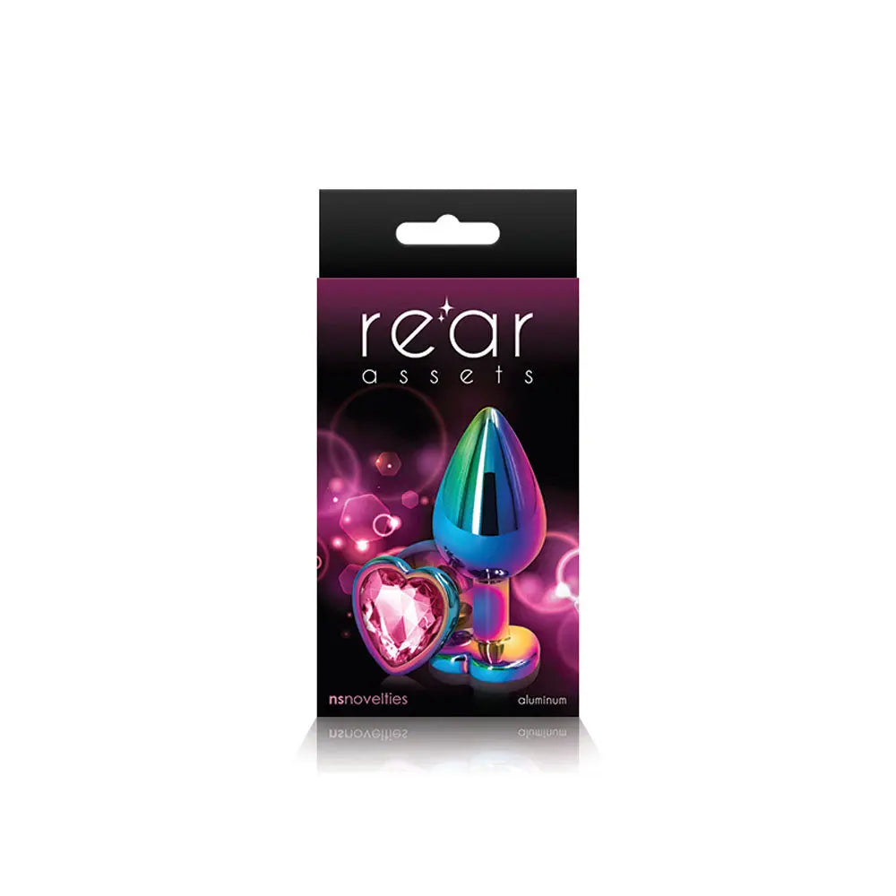 Rear Assets - Multicolor Heart - Medium - Pink – aluminum | Fu'Cha Exotics
