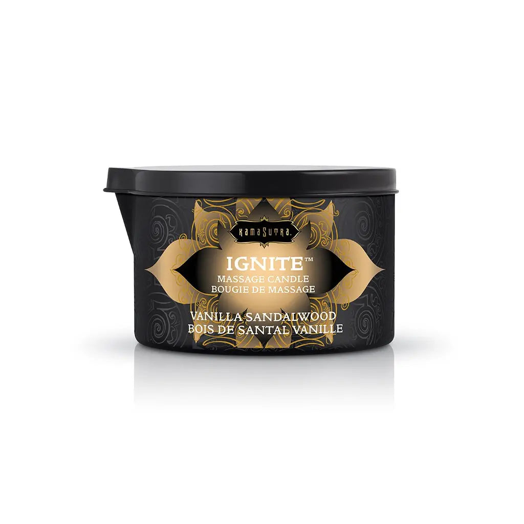 Ignite Vanilla Sandalwood Massage Candle - 6 Oz. – body-safe materials | Fu'Cha Exotics