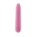 Pink mini vibe vibrator with rounded tip and textured grip base