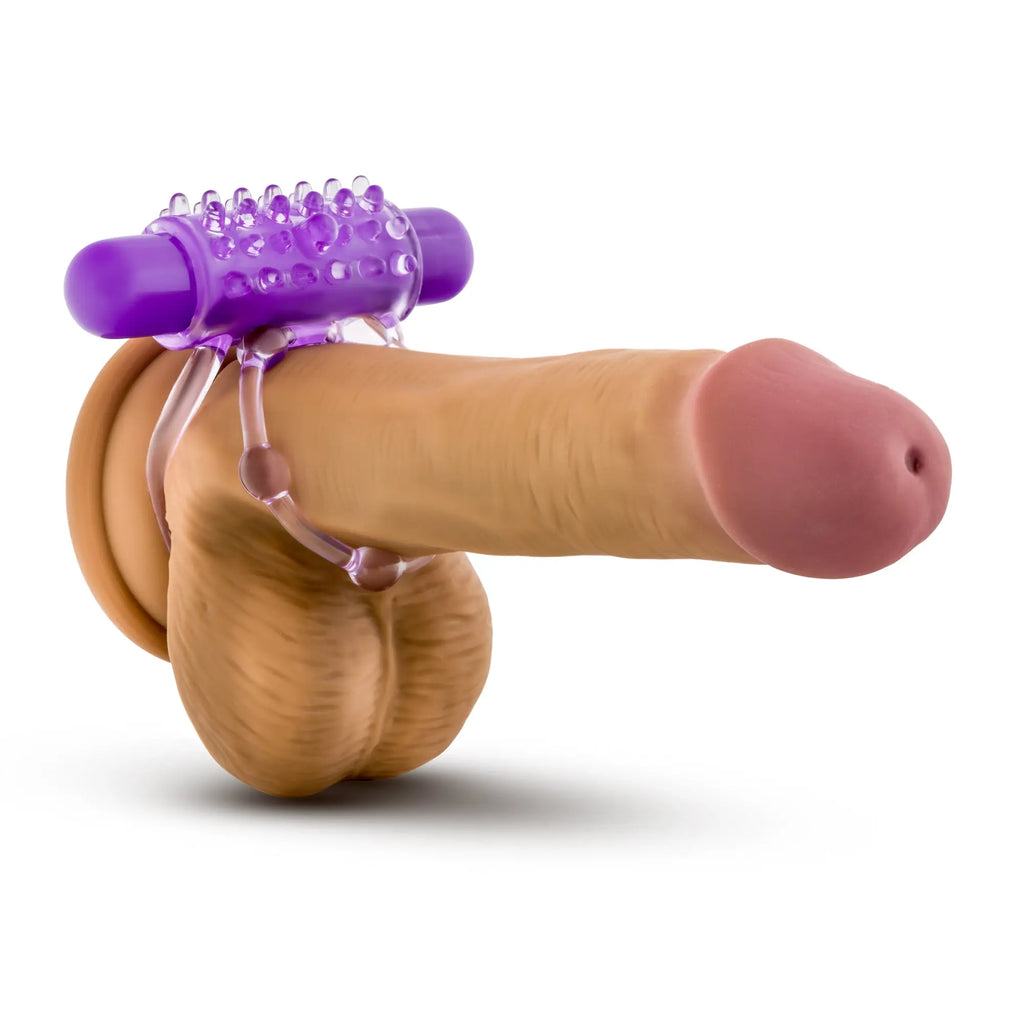 Play With Me - the Player - Vibrating Double Strap Ring - Purple – body-safe materials | Fu'Cha Exotics