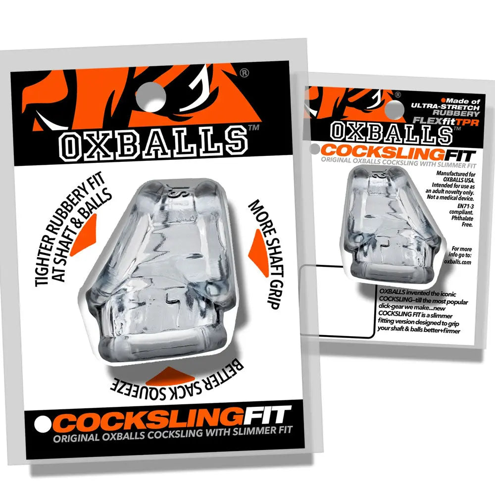 Cocksling Fit Sling - Clear – body-safe materials | Fu'Cha Exotics