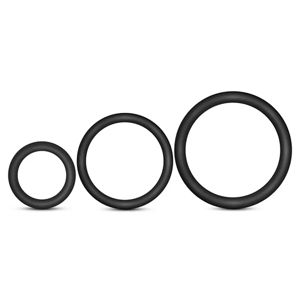 Performance - Vs4 Pure Premium Silicone Cockring Set - Black – body-safe silicone | Fu'Cha Exotics