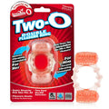 Silicone pleasure ring set in red blister pack with translucent white ring