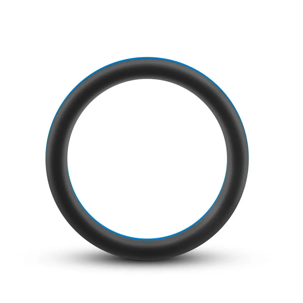 Performance - Silicone Go Pro Cock Ring - Black/blue/black – body-safe silicone | Fu'Cha Exotics