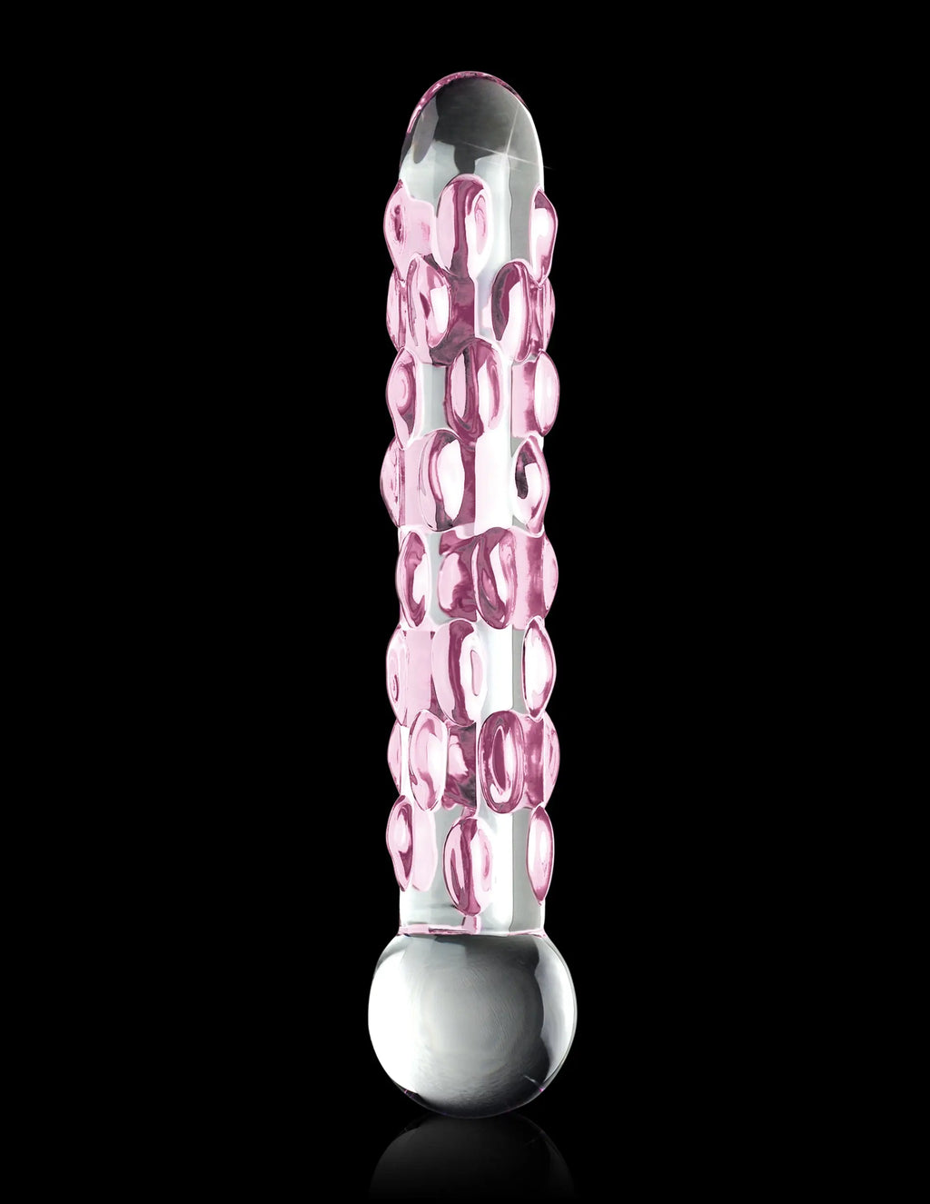 Icicles No. 7 - Clear / Pink – borosilicate glass | Fu'Cha Exotics