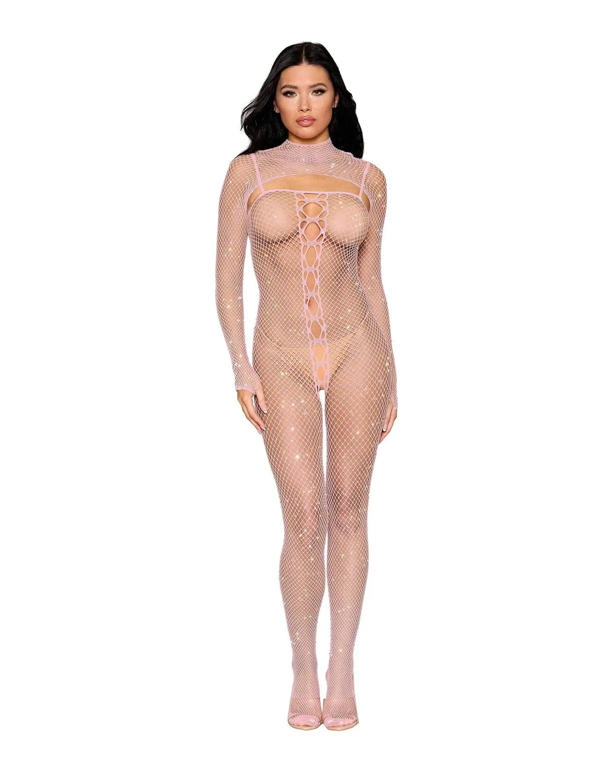 Bodystocking and Shrug Dmnd - One Size - Pink – body-safe materials | Fu'Cha Exotics