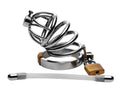 Stainless Steel Chastity Cage With Silicone  Urethral Plug