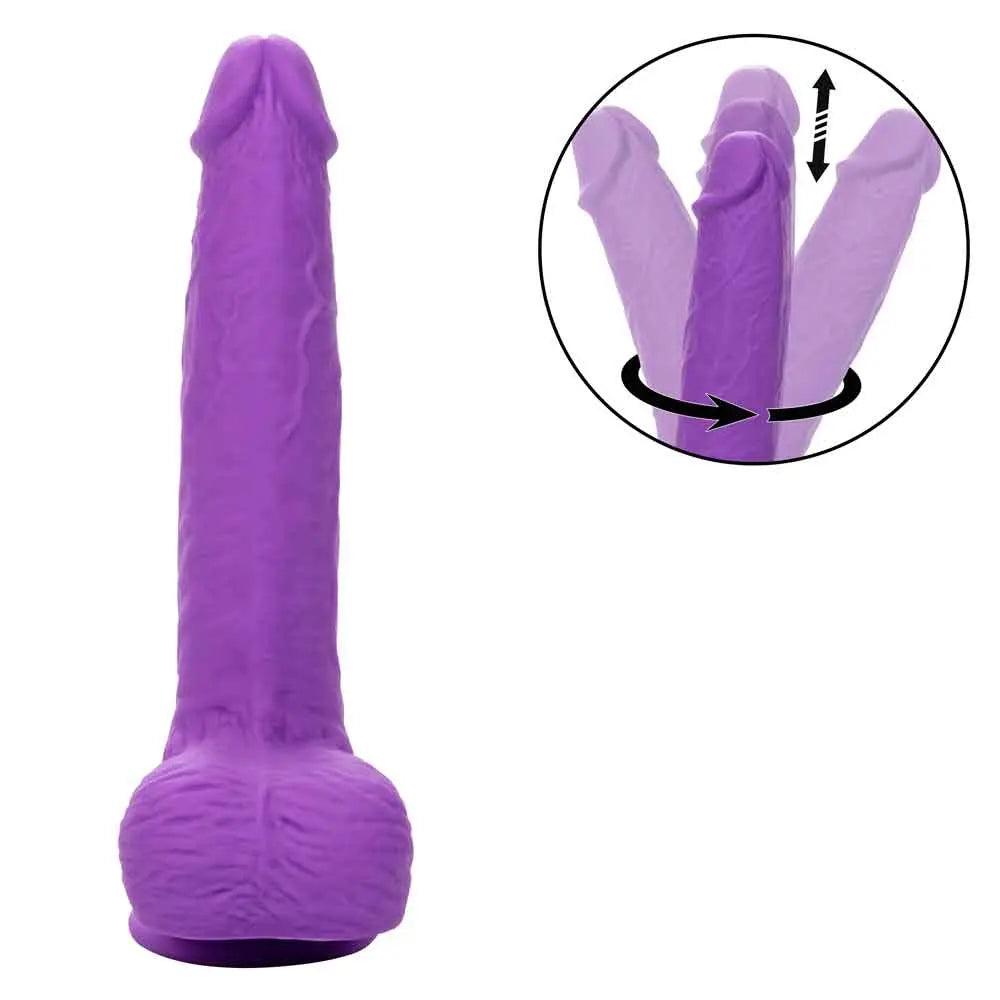 Rechargeable Gyrating and Thrusting Silicone Studs - Purple – body-safe materials | Fu'Cha Exotics