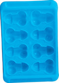 Blue silicone ice cube tray with penis-shaped ice cavities