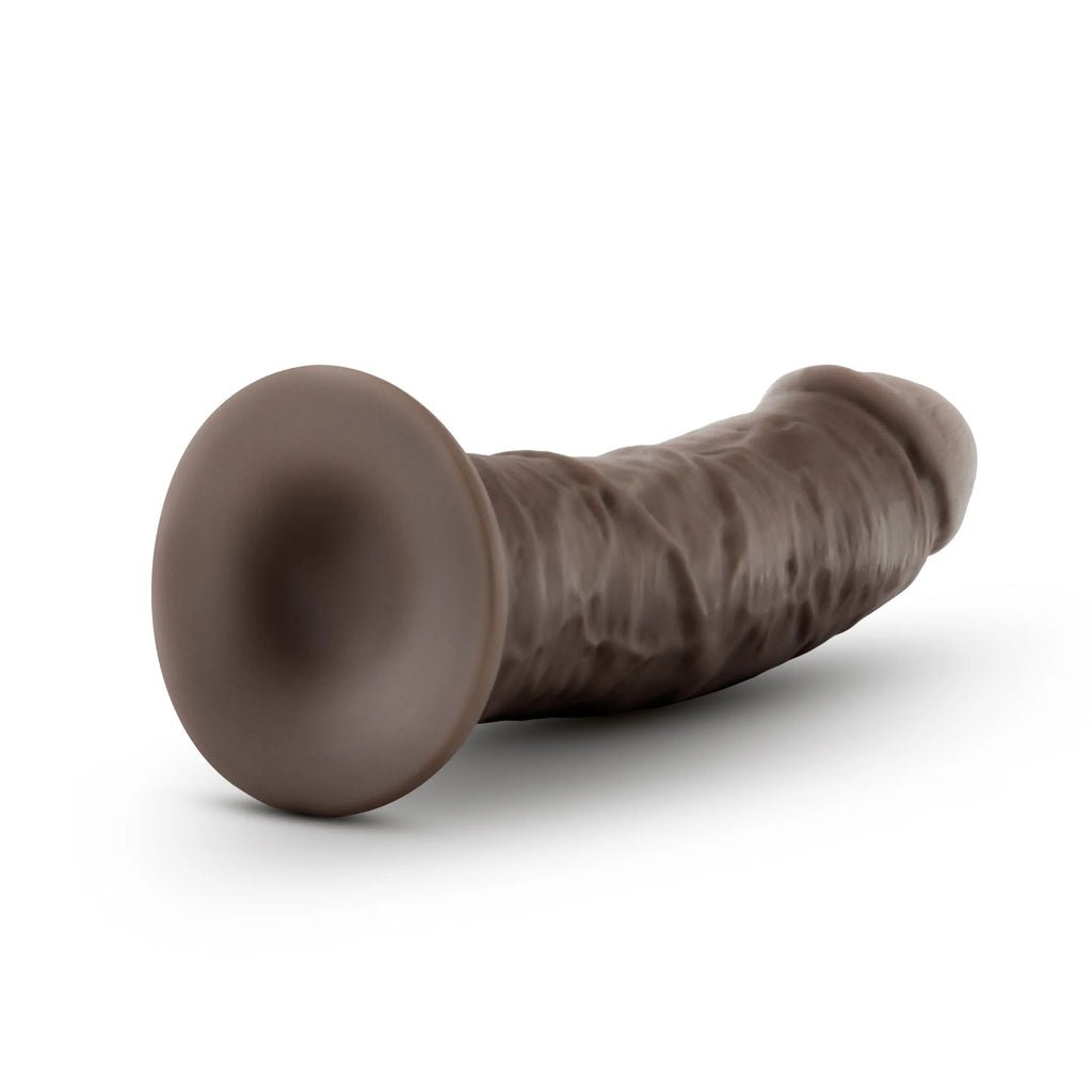 Au Naturel - 8 Inch Dildo With Suction Cup - Chocolate – body-safe materials suction stimulation | Fu'Cha Exotics