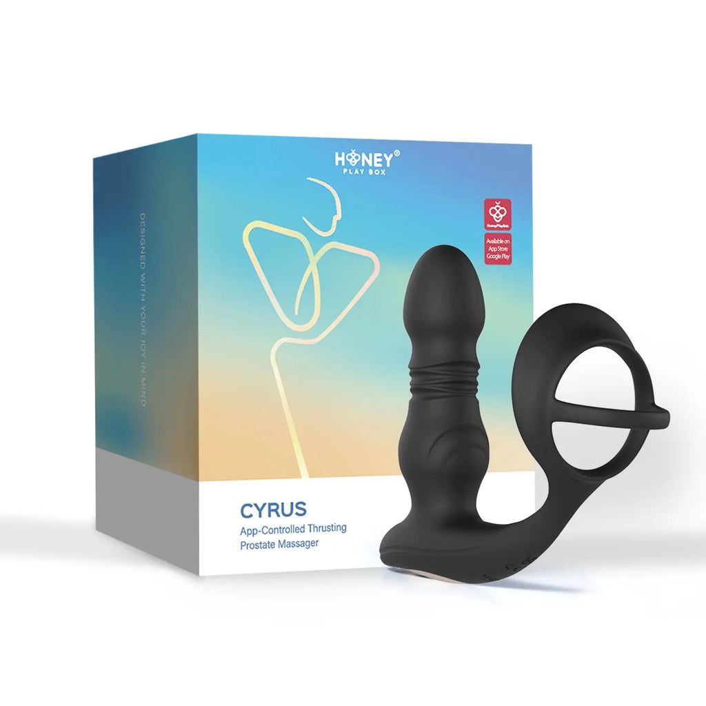 Cyrus - App Control Thrusting Prostate Massager - Black – body-safe silicone app-controlled | Fu'Cha Exotics