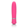 Pink bullet vibrator with chrome ring at base